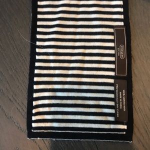 Coach Accessories - COACH Reversible Black and Cream Logo Scarf Coach Accessories - COACH Reversible Black and Cream Logo Scarf